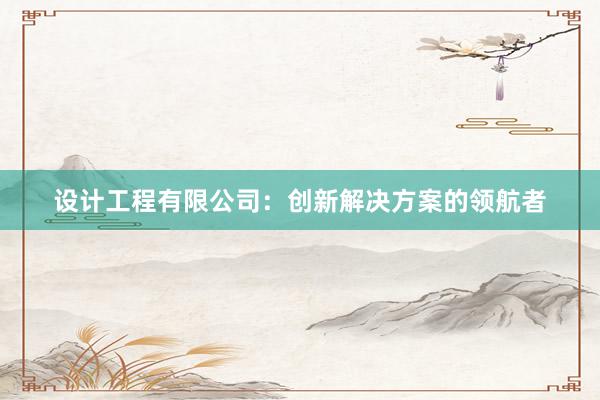 设计工程有限公司：创新解决方案的领航者